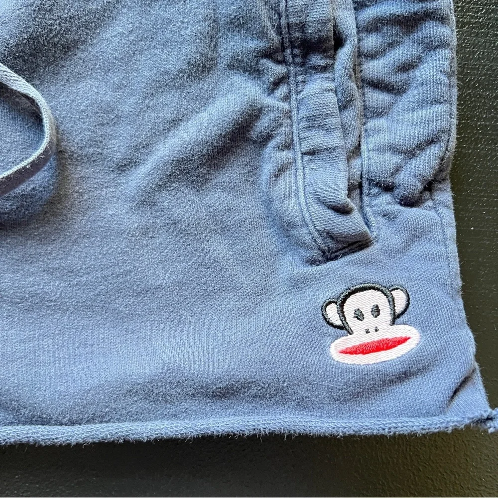 Paul Frank Julius Y2K Low Rise Sweat Shorts Mini Lounge Shorts Navy Blue Small - Picture 3 of 11